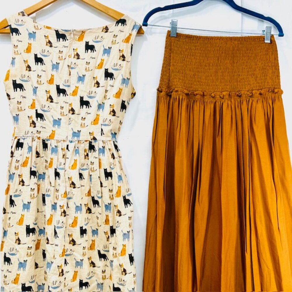 (2) Summer Dress Sm Mustard Seed Ruffle Detail Tiered Dress & Wardrobe Meow #3) - Picture 11 of 11